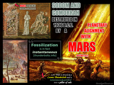 Close encounters with planet Mars destroyed the cities of Sodom and Gomorrah