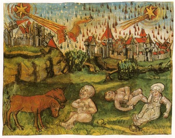 The ‘Comet’ as a carrier of disease and deformity in the Lucerne Chronicle, Luzerner Schilling 61v.allegedly 1513