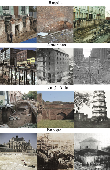 A cataclysmic event buried many old buildings and civilizations under layers of mud in recent centuries.