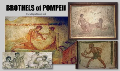 Various paintings from Pompeii depicted the use of brothels
