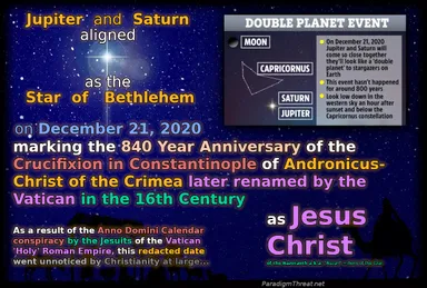Great Conjunction of Jupiter and Saturn - Star of Bethlehem
