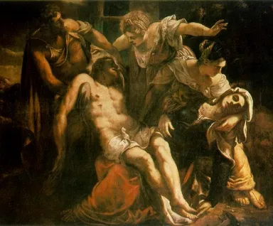 Painting by Tintoretto: The Descent from the Cross