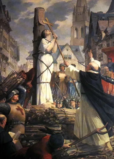Painting of Joan of Arc at the Stake